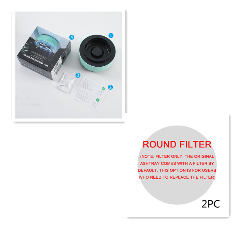 Smart Desktop Ashtray with Odor Reduction Fan