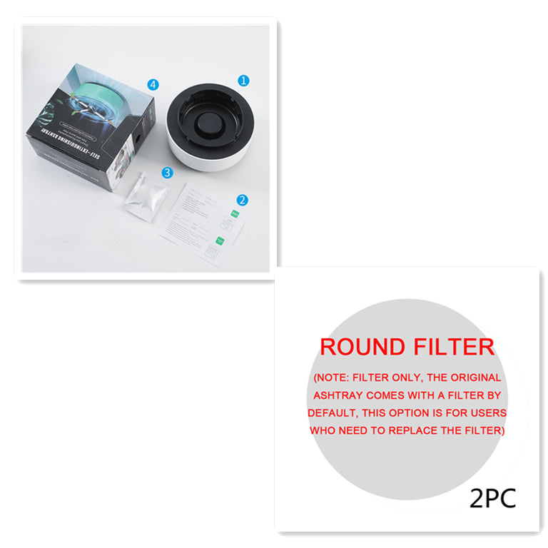 Smart Desktop Ashtray with Odor Reduction Fan