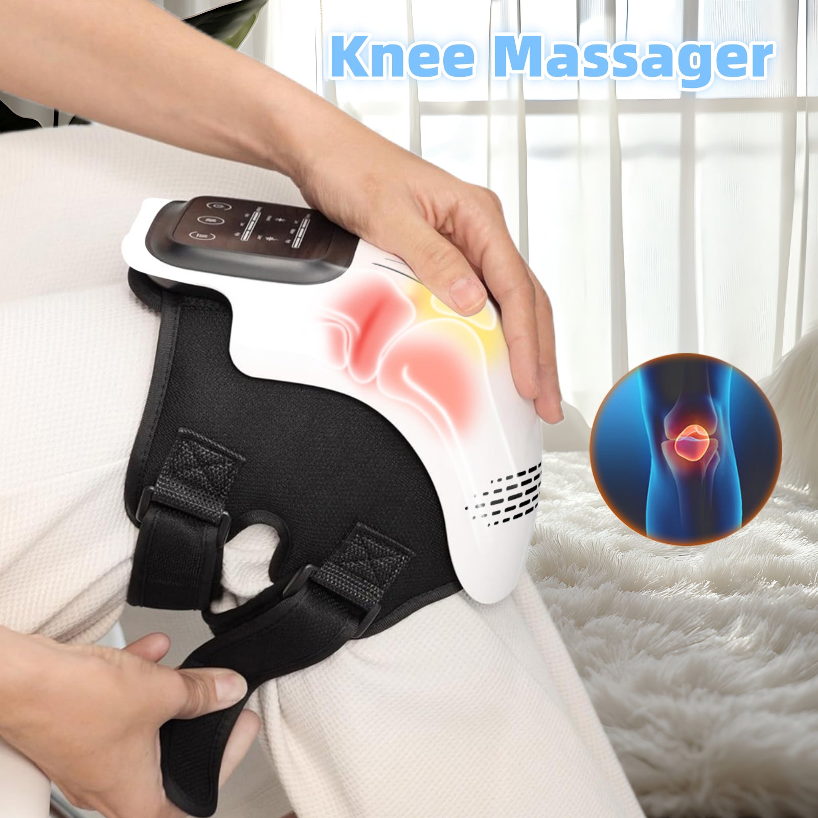Electric Knee Massager with Heat, Vibration & Touch Control