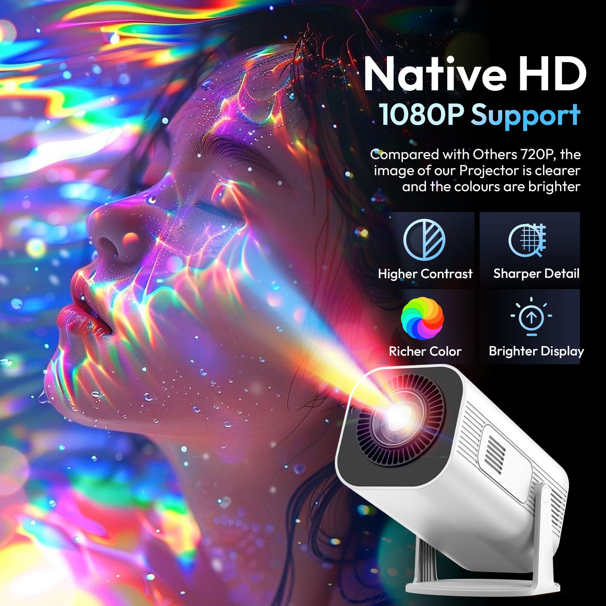 Wireless Mini Projector – HD Home Cinema Experience