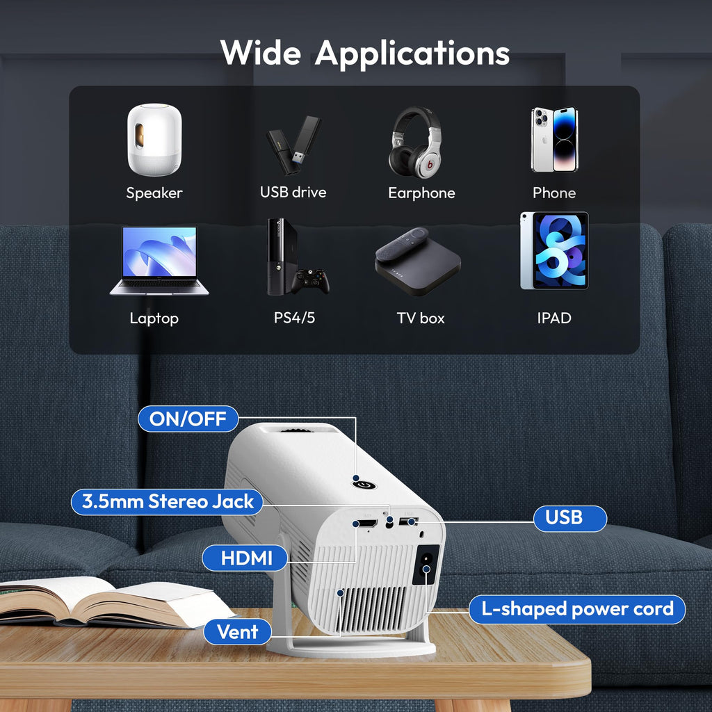 Wireless Mini Projector – HD Home Cinema Experience